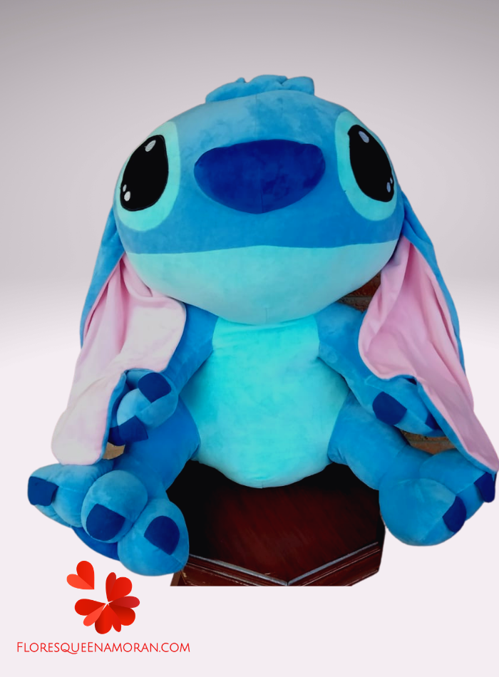 Peluche Stitch Grande Flores que Enamoran