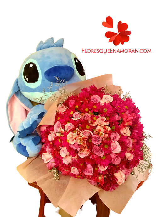 Peluche Stitch Grande – Flores que Enamoran