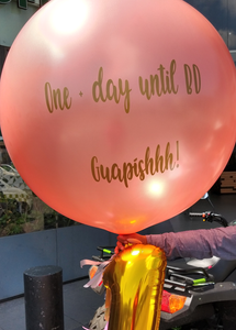 Globos Gigantes Rosa con Guirnalda